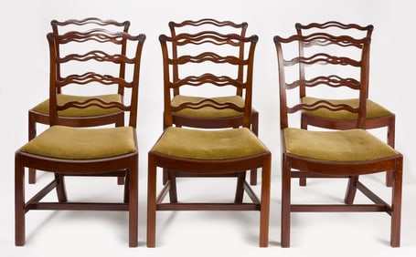 Set of Six Ribbon Back Side Chairs