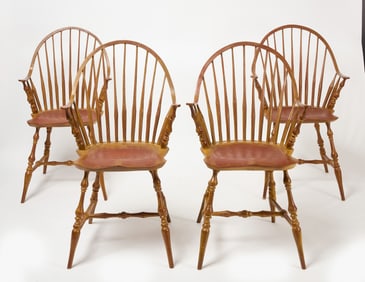 Set of Four Windsor Continuous Armchairs