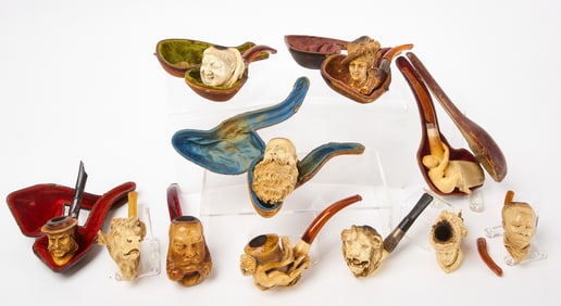 Eleven Meerschaum Pipes