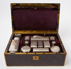 Russian Sterling Silver Travel Vanity Set