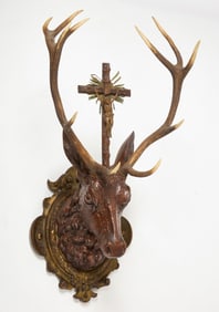 Black Forest Stag Head - 'Christ Morte'