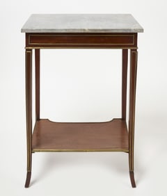 Single Drawer Table with Marble Top