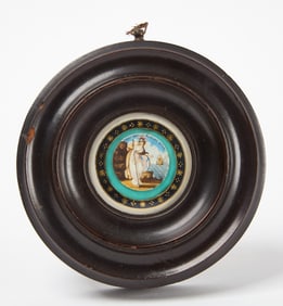 Fine British School Patriotic Miniature on Bone