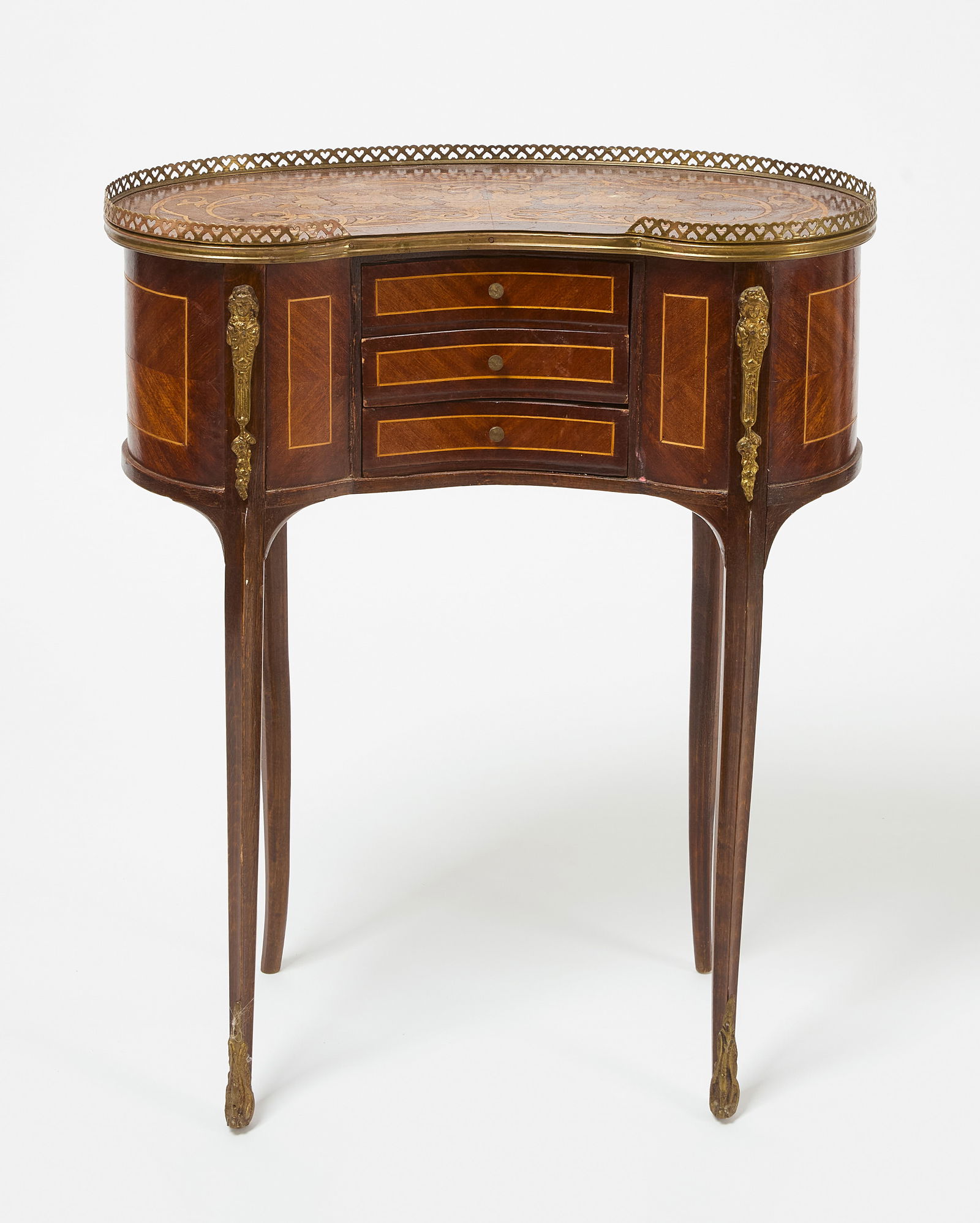 Small French Brass Mounted Ocassional Table (1 of 6)