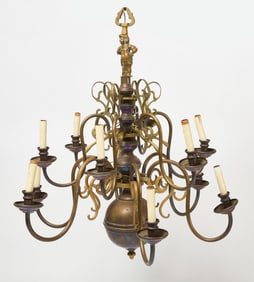 Swedish Brass Chandelier