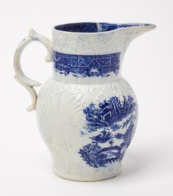 Staffordshire Earthenware Jug - Twin Temples