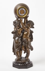 A. Carrier - Bronze Pedestal Clock