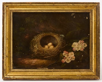 J. Burras - Birds Nest near Flowers