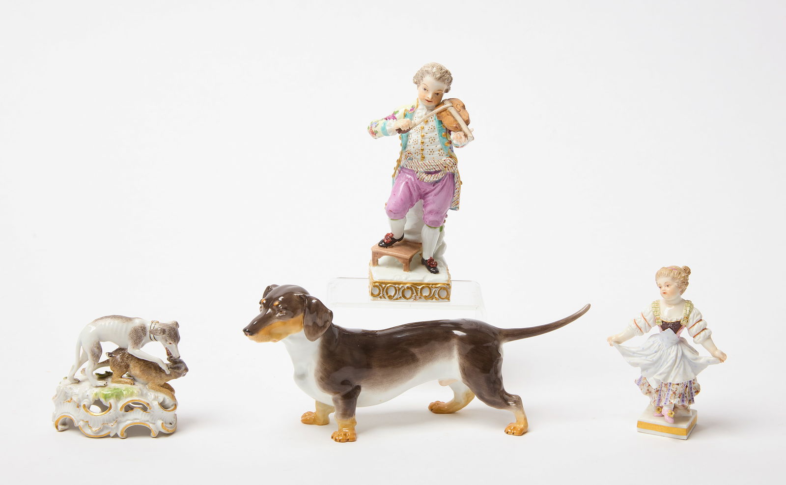 Four Small Meissen Figurines (1 of 3)