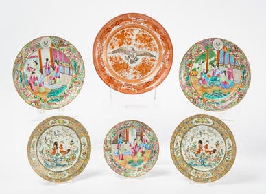 Six Chinese Export Plates