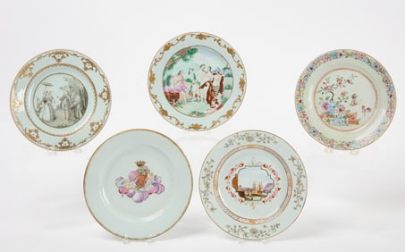 Five Chinese Export Plates