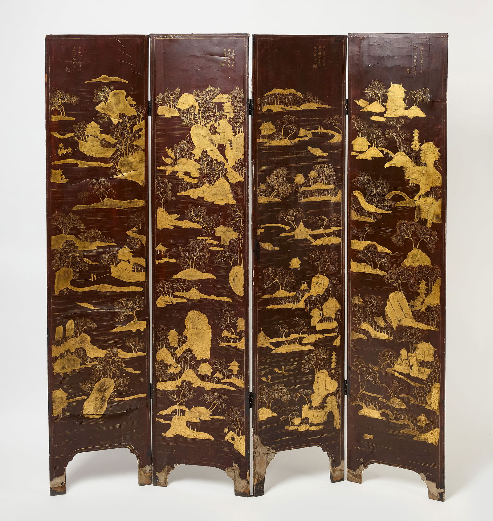 Asian Gilded Folding Screen (1 of 8)