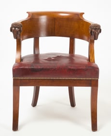 Empire Armchair with Jacob Ram Heads