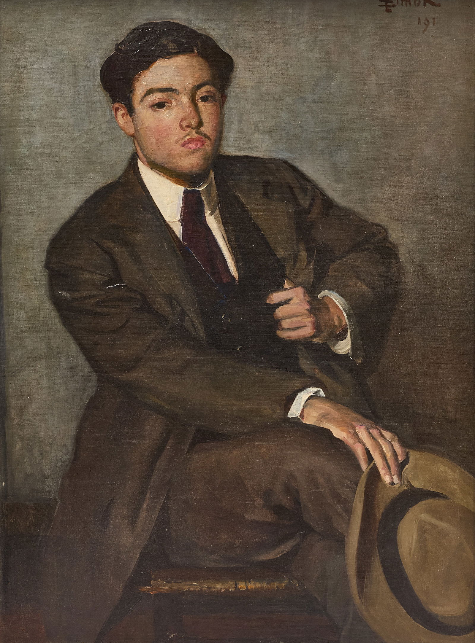 Lucien J. Simon -Portrait of Man (1 of 5)