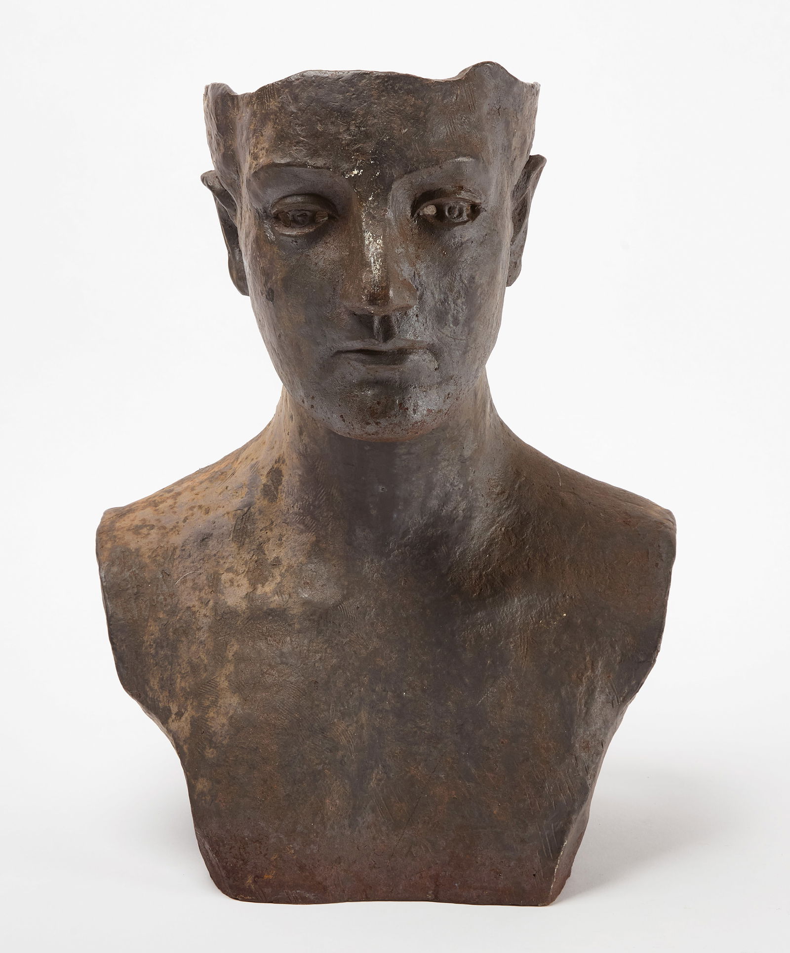 Male Bust Sculpture in Cast Iron (1 of 6)