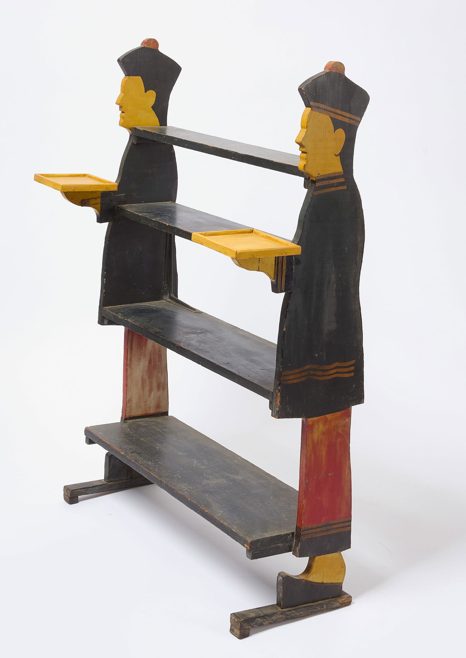 Tiered Shelf with Folk Asian Butlers (1 of 3)