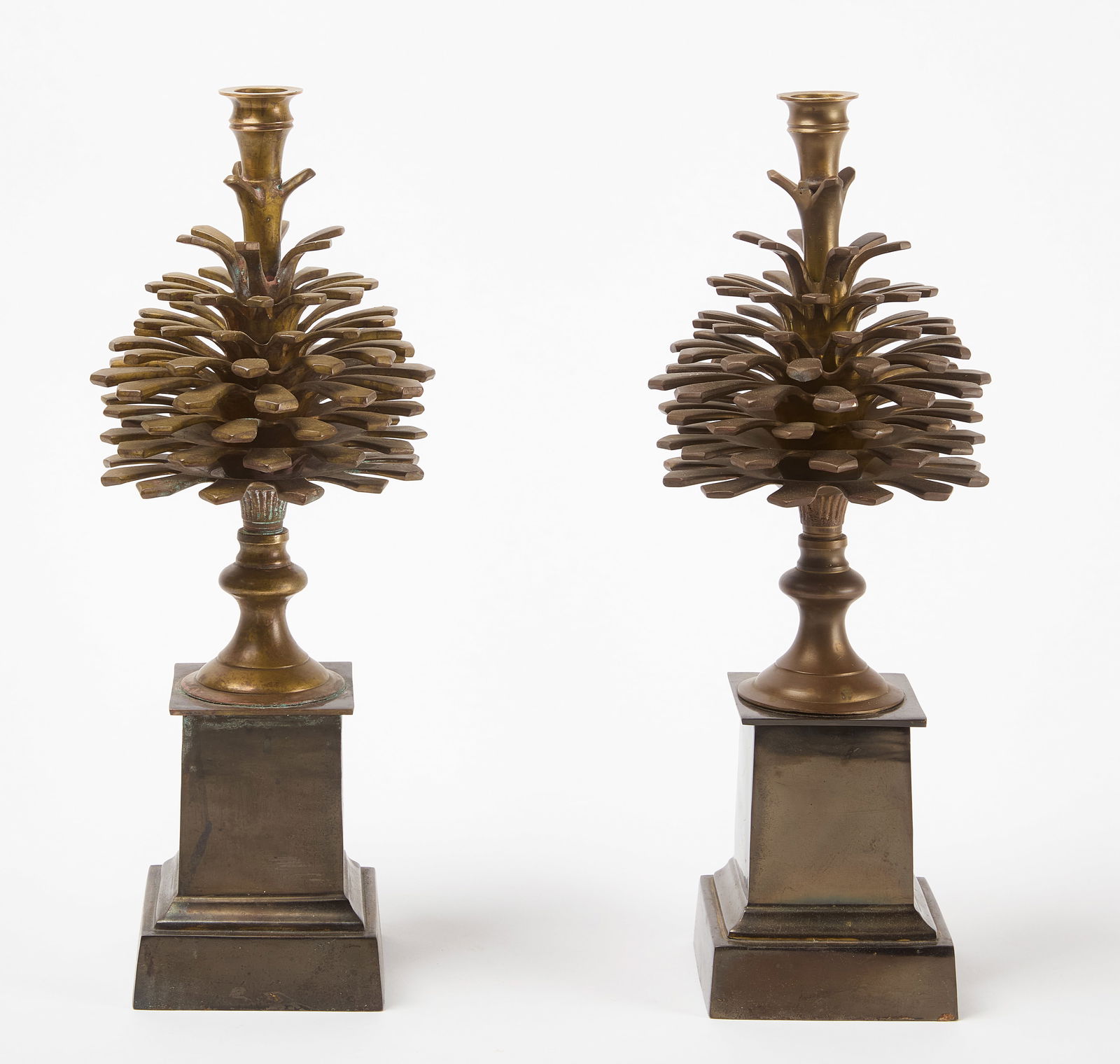 Pair of Modern  Pinecone Form Candlesticks (1 of 4)