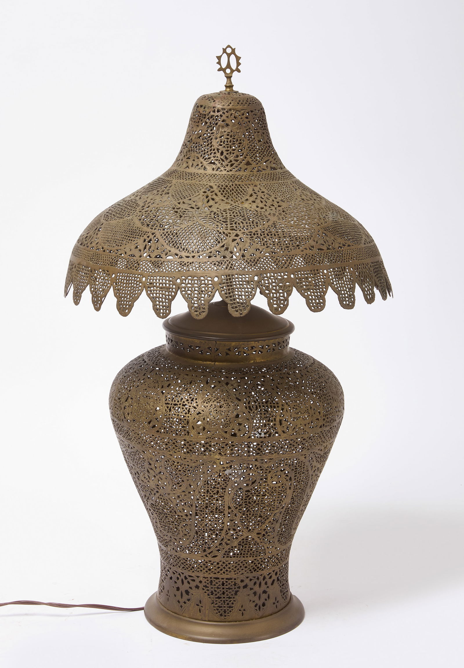 Pierced Brass Indian Lamp (1 of 2)