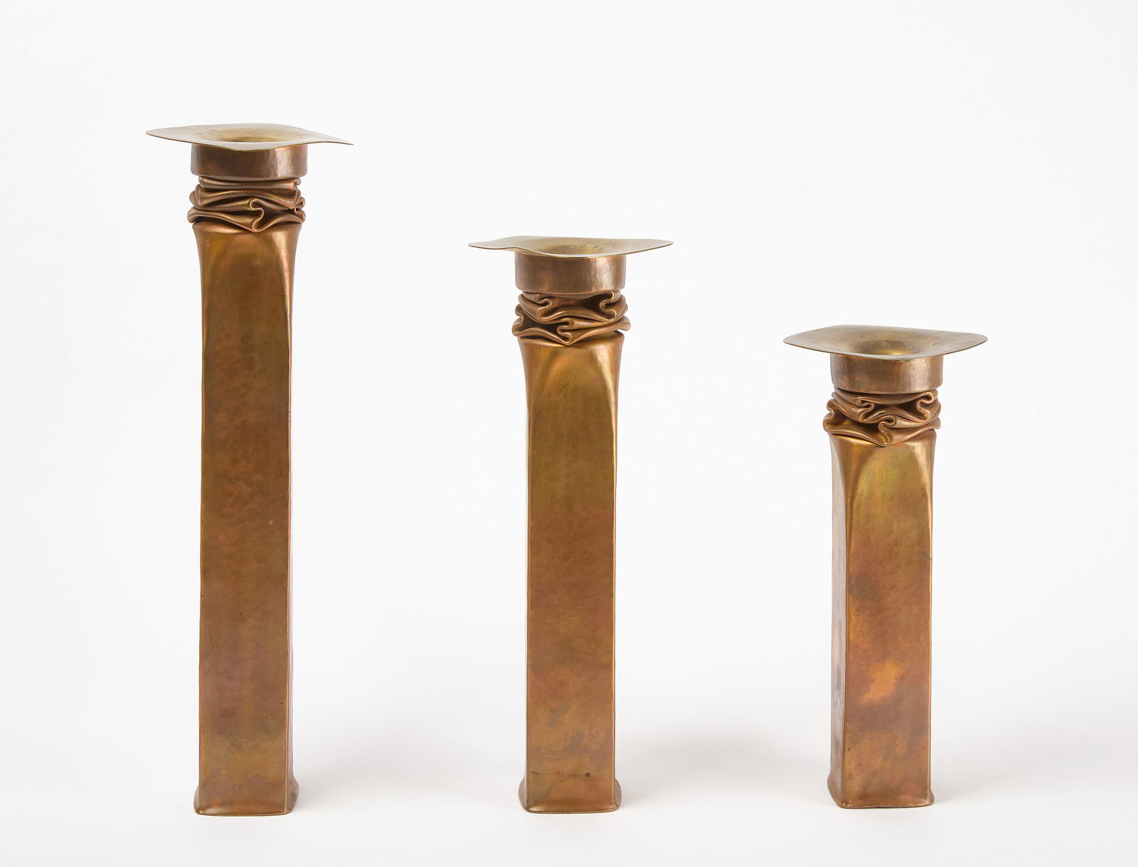 Three Graduated Post Modern Candle Holders (1 of 6)