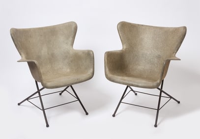 Pair of Lawrence Peabody Wing Back Chairs