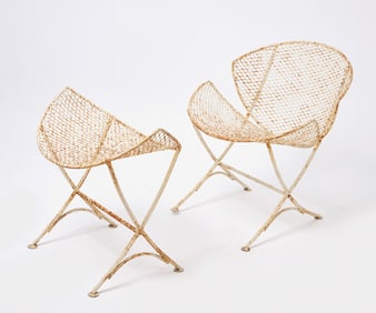 Maurizio Tempestini Clam Shell Chair and Ottoman