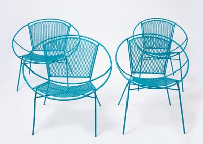 Four Lattice Patio Chairs