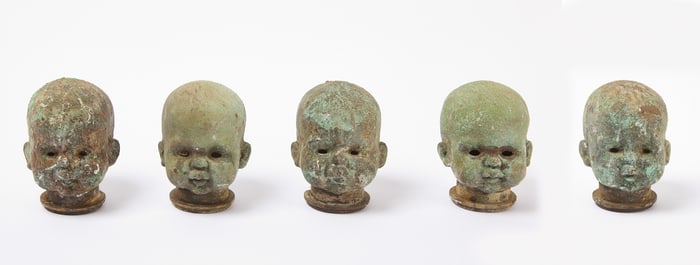 Five Doll Head Molds