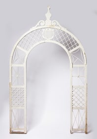 Painted Trellis with Patriotic Carved Shield