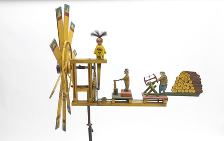 Painted Folk Whirligig