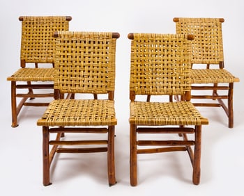 Set of Four Old Hickory Side Chairs