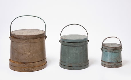 Three Painted Firkins