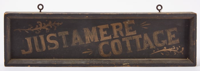 'Justamere Cottage' Sign