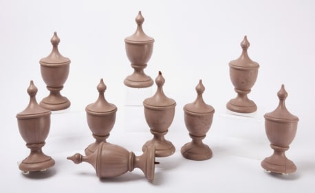 Group of Painted Finials