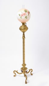 R. Hollings & Co. Floor Lamp With Painted Globe
