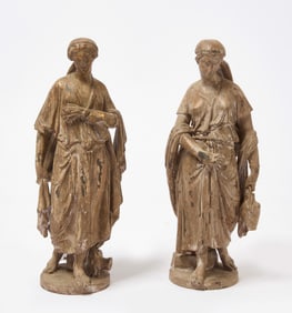 Pair of Cast Iron Figures