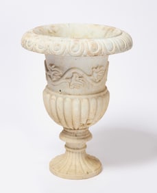 Large Carved Marble Urn