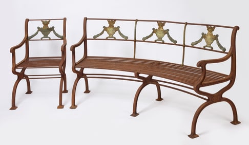 Outdoor Garden Chair and Bench