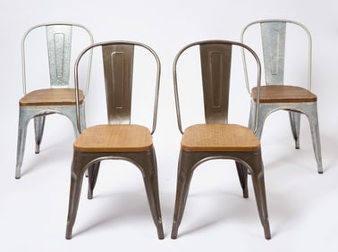 Set of Four French Cafe Chairs