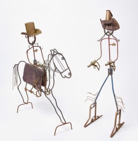 Pair of Garden Cowboy Figures