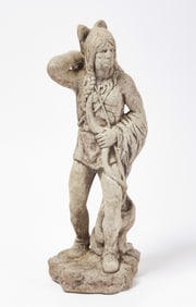 Cast Stone Figure of an Indian