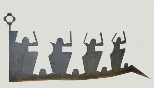 Modern Abstract Iron Sculpture