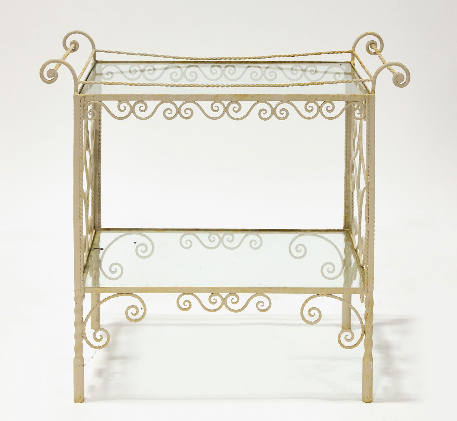 Painted Metal Serving Tray Table (1 of 3)