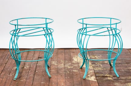 Pair of Painted Planter Stands