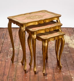 Vintage Gilded Florentine Nesting Tables