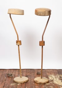 Pair Industrial Floor Lamps