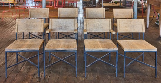 Set of Rustic Industrial Chairs