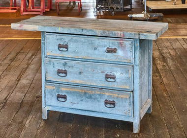 Industrial Wooden Workbench