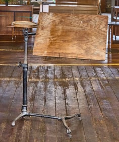 Drafting Table with Iron Base