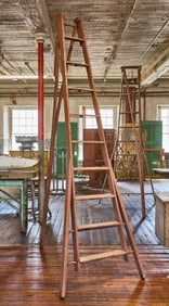 Tall Painted Apple-Picking Ladder