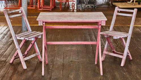 Outdoor Wooden Folding Dining Set